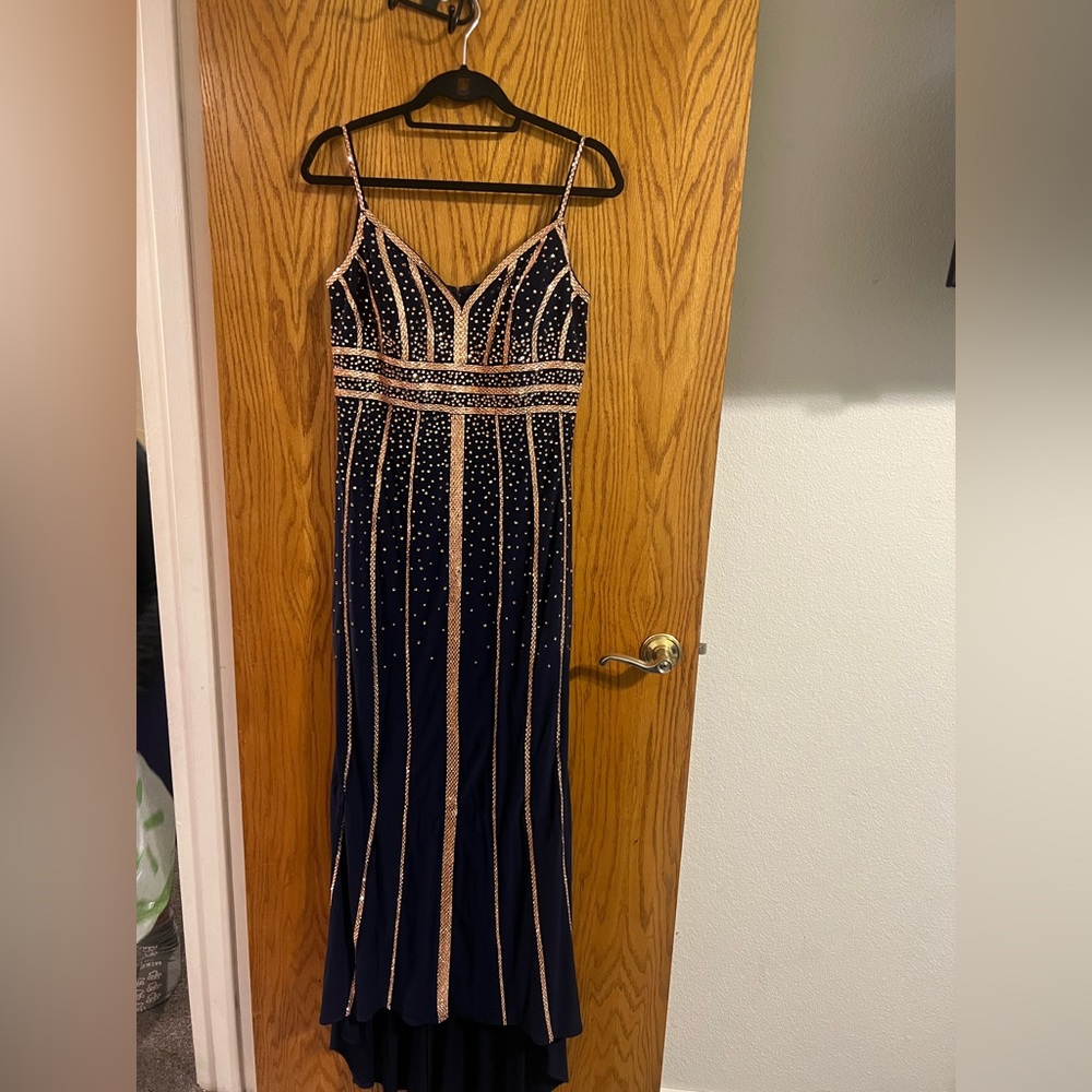 Navy blue prom dress